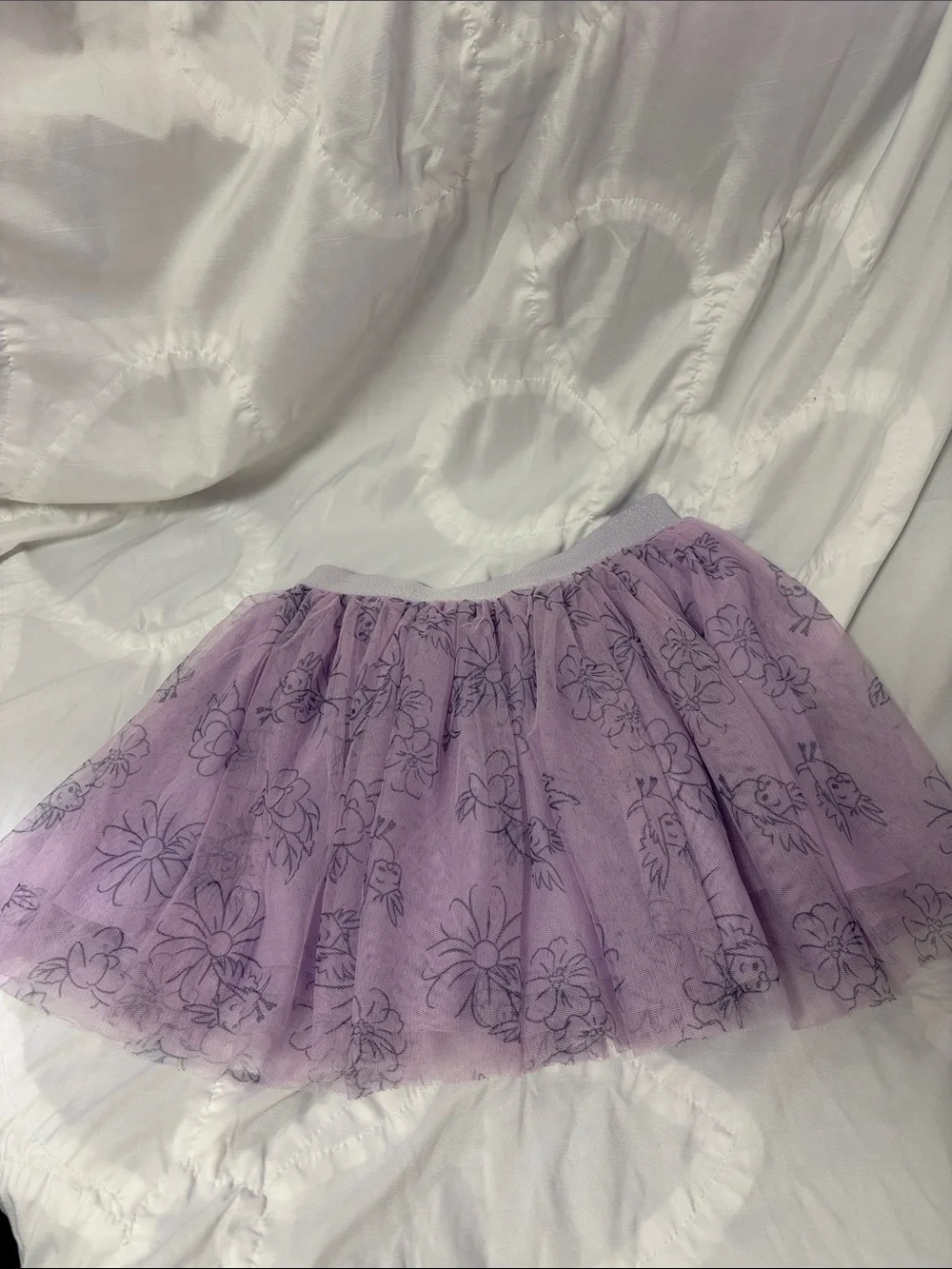 Disney Lavender Floral Tulle Skater Skirt